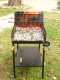Barbecue &agrave; bois en t&ocirc;les r&eacute;sistantes Cruccolini Fuocone Inox avec grille 50 x 50 cm
